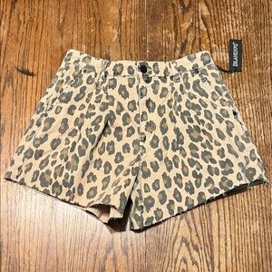 NWT Blank NYC Leopard Print High Waist Shorts
